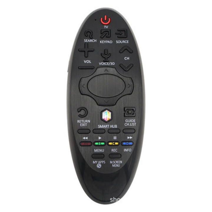 Универсално дистанционно управление, 2 в 1, За телевизор Samsung, 13.2x5x2.3 см, Черен