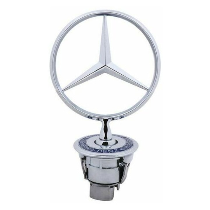Mercedes Benz motorháztető embléma készlet, 44 mm, W124 W202 W203 W208 W210-hez