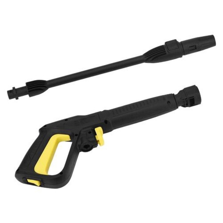Kit pistol de spalare cu lance si duza reglabila pentru spalatoare Karcher, 2100 PSI, conectare rapida
