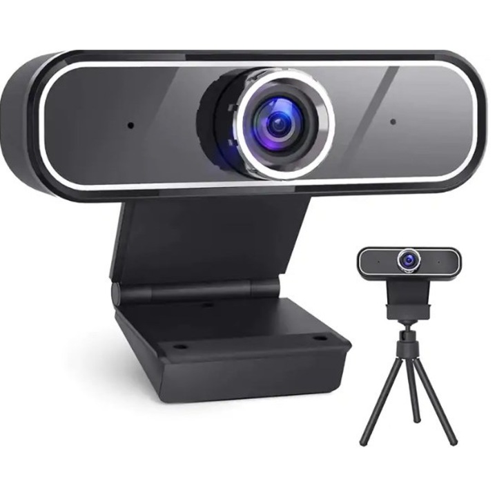 Уеб камера 1080p с микрофон, USB, съвместима с компютър, лаптоп, настолен компютър, Ръчен фокус, широкоъгълна