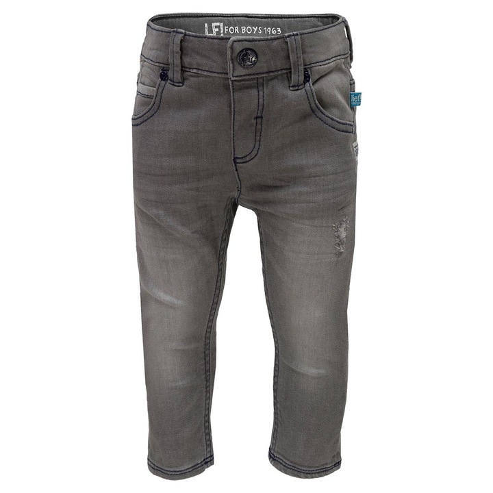 Lief fiú farmer, pamut/elasztán, szürke