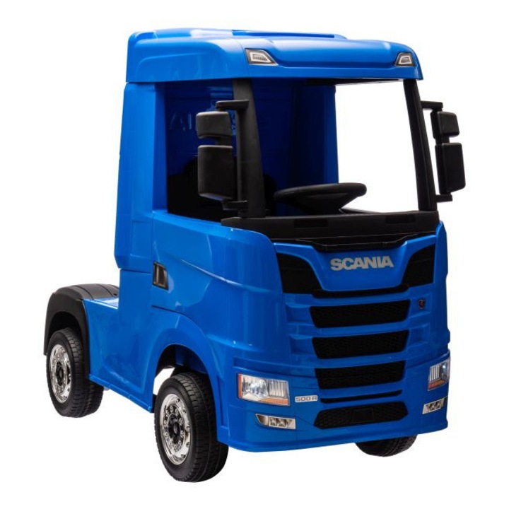 Masinuta electrica LEAN Scania 500R 4x4, albastra, 129x60x53cm