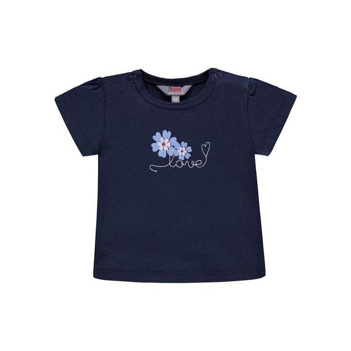 Gyerek póló, fehér, középső applikációval, pamut, lányoknak való szett, 68 CM