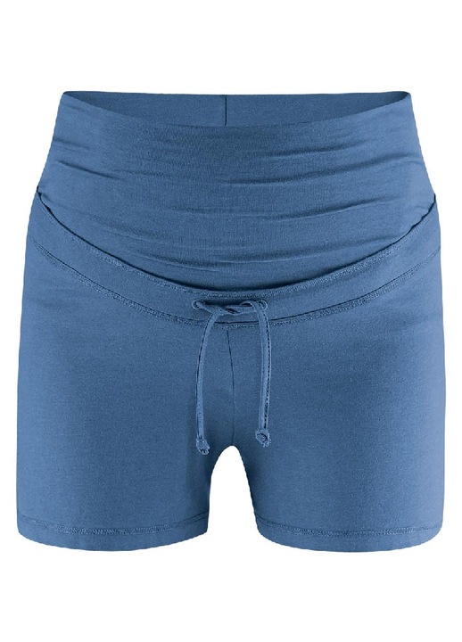 Pantaloni scurti pentru gravide, poliester/bumbac, albastru, XL INTL