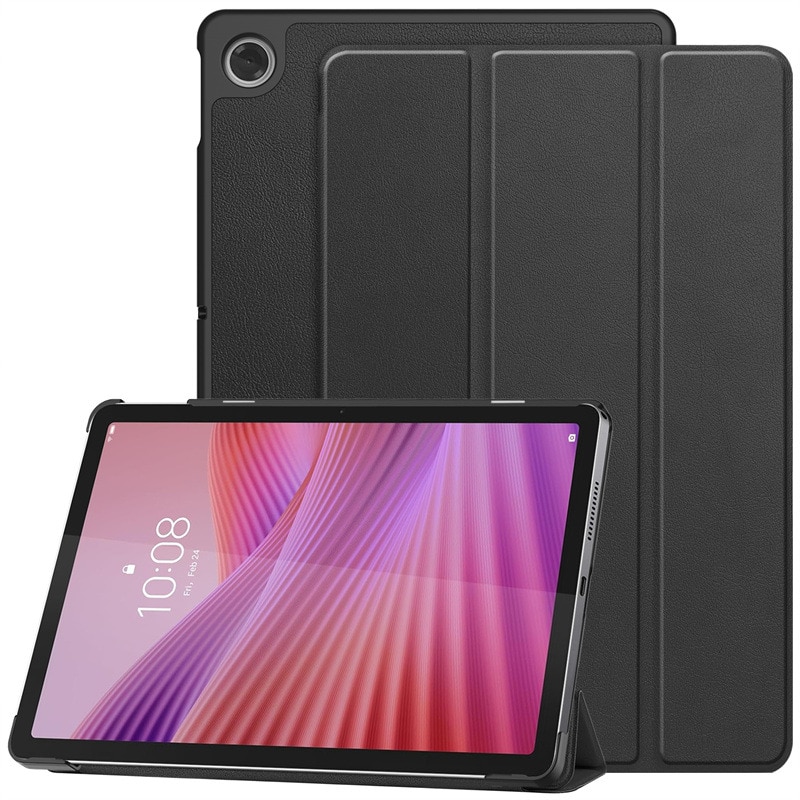 Husa de tableta pentru Lenovo Tab M10 Plus 10.6-inch a treia generatie TB-125F, TB-128F Aiyando, suport triplu, functie Smart Wake/Sleep, negru