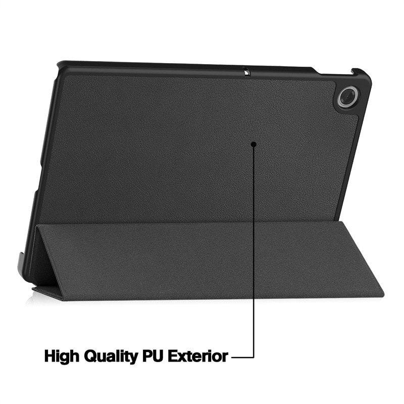 Husa de tableta pentru Lenovo Tab M10 Plus 10.6-inch a treia generatie TB-125F, TB-128F Aiyando, suport triplu, functie Smart Wake/Sleep, negru