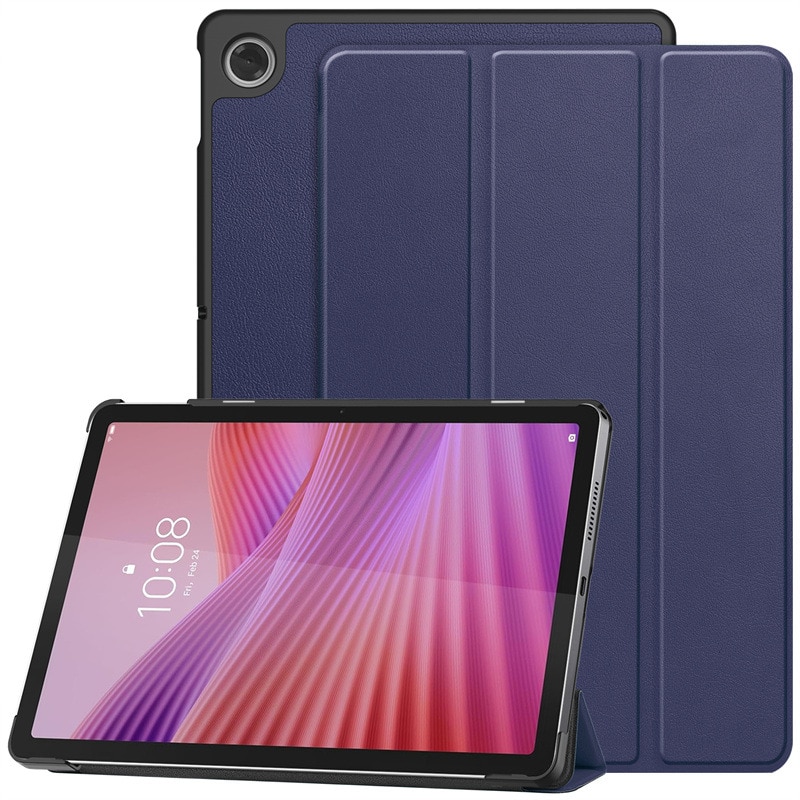 Husa de tableta pentru Lenovo Tab M10 Plus 10.6-inch a treia generatie TB-125F, TB-128F Aiyando, suport triplu, functie Smart Wake/Sleep, albastru marin
