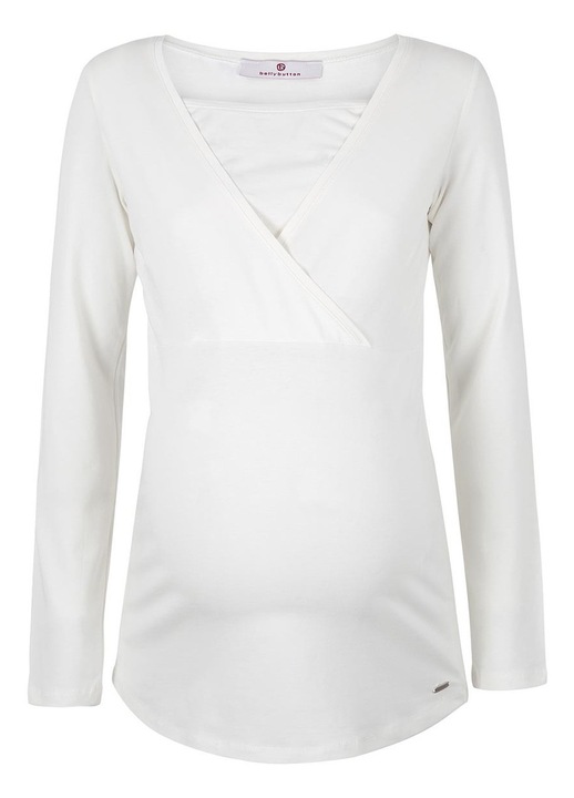 Bluza de alaptare dama Bellybutton, alba, din bumbac si elastan