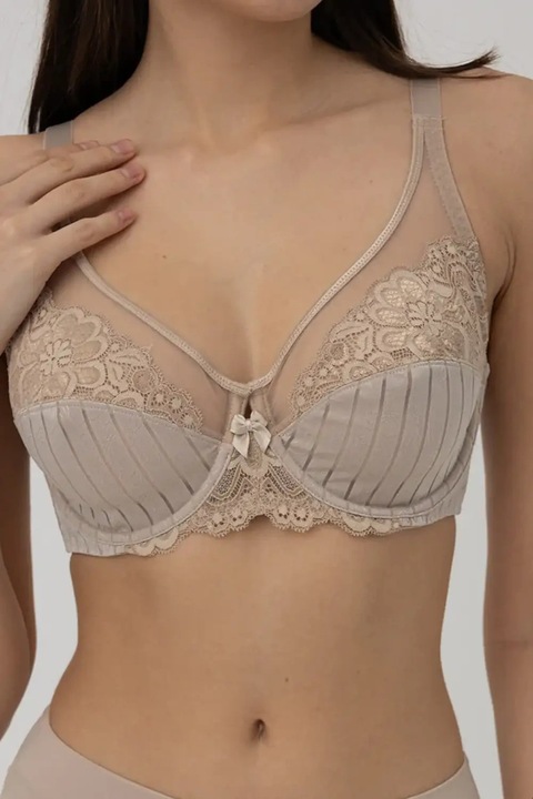 Sutien dantela moale, cu bretele largi foarte, confortabil, Bejdwqfwq, Bej