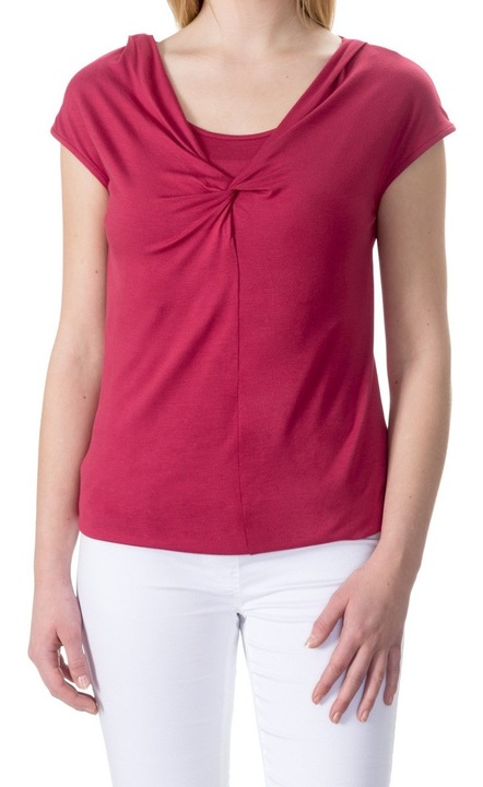 Kismama póló, rövid ujjú, mintás, rózsaszín, viszkóz