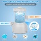 Set pompa filtru piscina, Noonedibs, pompa curatare piscina (cu filtru), 20W, 220-240V, capacitate 1249L/h, 330 galoane, diametru furtun 3, 2 cm, recirculare, alb/rosu