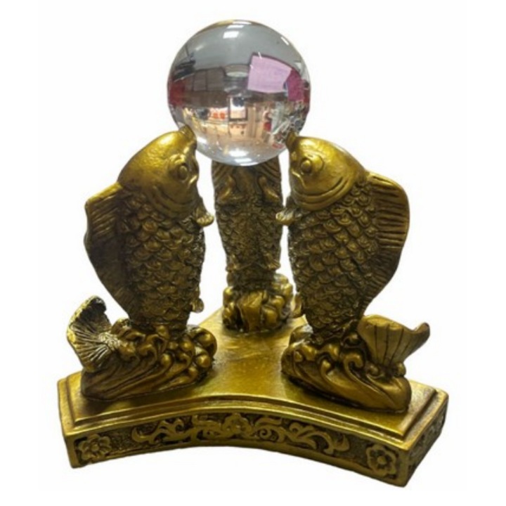 Feng shui GOBI® szobor 3 hal és labda 11,5 cm