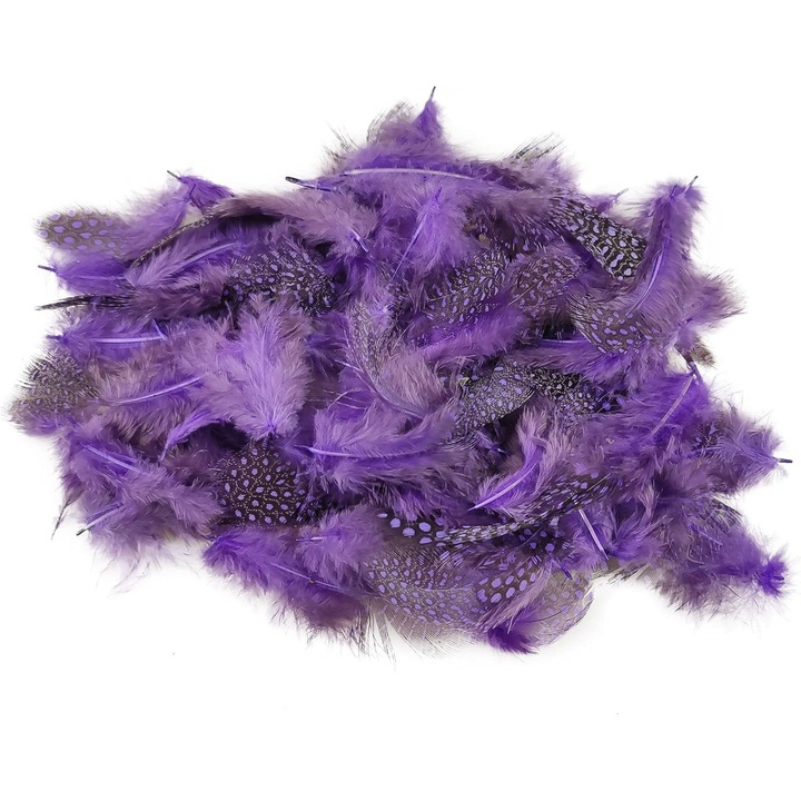 Set De Pene Decorative, Netuno, 100% Plastic, Pentru Decorare, Pentru Ornamente, Pentru Proiecte Creative, DIY, Soft Touch, Multifunctional, 10 cm, Multicolor, 6 Bucati