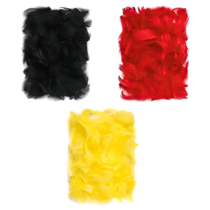 Set De Pene Decorative, Netuno, 100% Plastic, Pentru Decorare, Pentru Ornamente, Pentru Proiecte Creative, DIY, Soft-Touch, Multifunctional, 10 cm, Multicolor