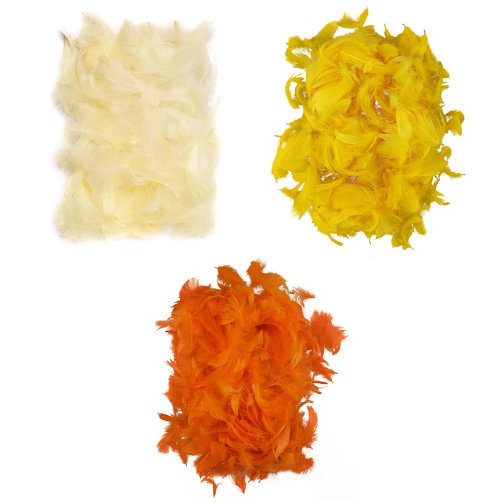 Set De Pene Decorative, Netuno, 100% Plastic, Pentru Decorare, Pentru Ornamente, Pentru Proiecte Creative, DIY, Soft-Touch, Multifunctional, 10 cm, Multicolor