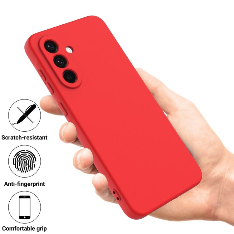 Husa pentru Samsung Galaxy S26, Silicon Premium Catifelat, Protectie Camere, Microfibra In Interior, Rosu