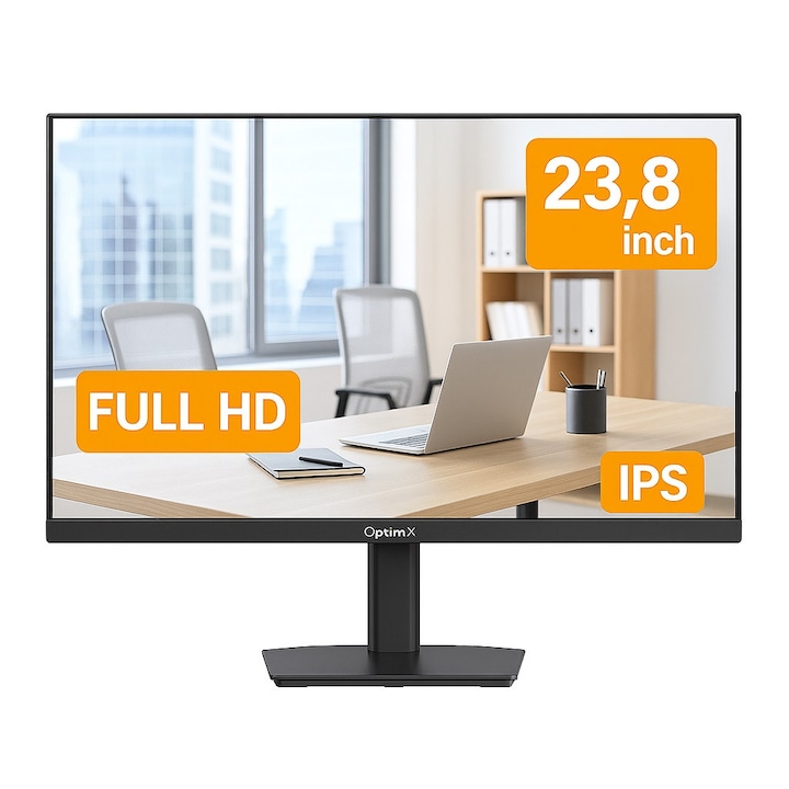 Monitor Profesional Office OptimX SE40IF, 23.8 Inch Full HD ( 1920 X 1080 ) IPS LED, HDMI, VGA