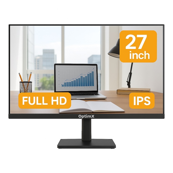 Monitor Profesional Office OptimX SE70IF, 27 Inch Full HD ( 1920 X 1080 ) IPS LED, HDMI, VGA