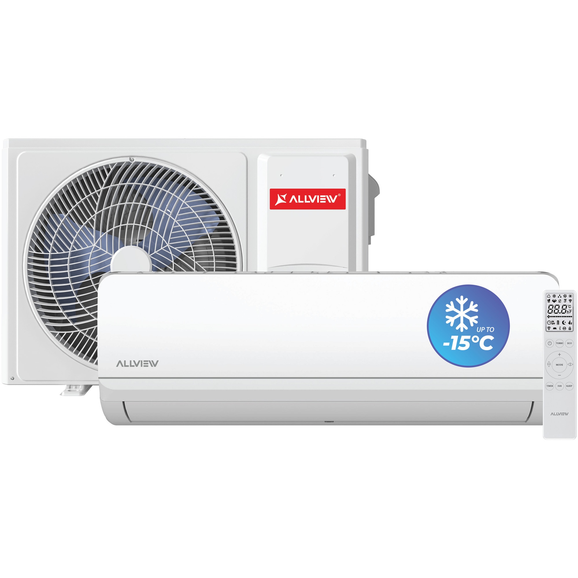 Aparat de aer conditionat Allview 9000 BTU WI-FI, Clasa A++/A+, kit instalare 3m, Sleep mode, Eco mode, Sensy 09, alb