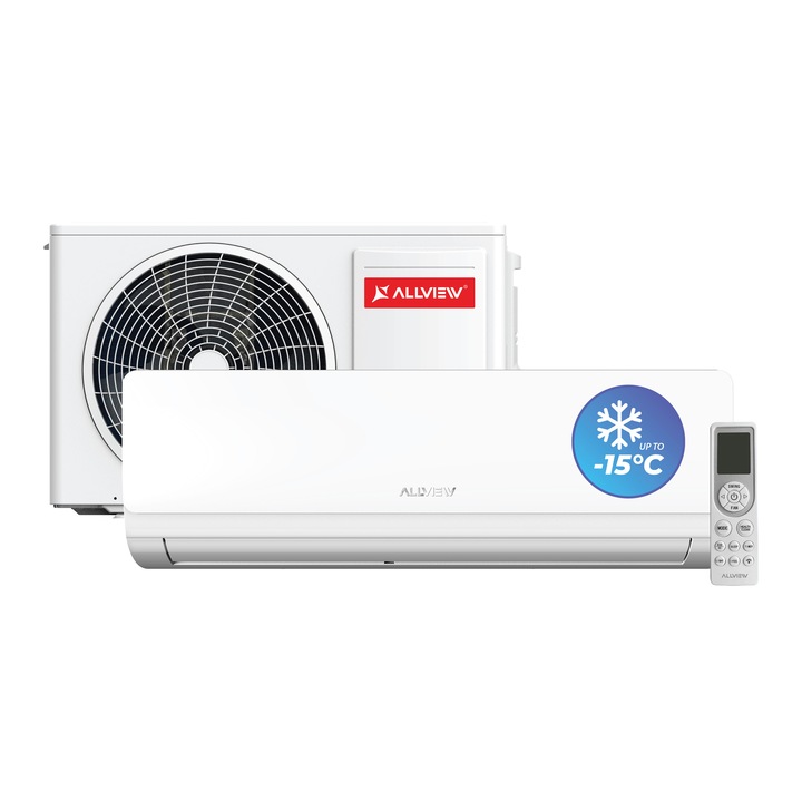Климатик Allview PRO 12000 BTU WI-FI, Клас A++/A+, Плазмен, UV, Режим Sleep, Eco режим, Sensy 12 PRO, Бял