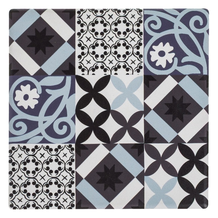 Kerámia csempe nyári mintás pohártartó 10x10cm