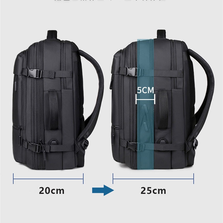 Rucsac Business cu Capacitate Mare pentru Laptop, Oein, Geanta de Calatorie pentru Laptop de 16 Inch cu Port USB pentru Incarcare, Rucsac Rezistent la Apa pentru Birou, Universitate, Computere, pentru Barbati si Femei, Extensibil, Negru