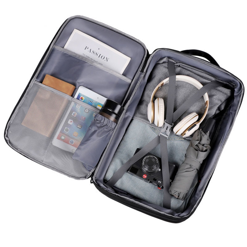 Rucsac Business cu Capacitate Mare pentru Laptop, Oein, Geanta de Calatorie pentru Laptop de 16 Inch cu Port USB pentru Incarcare, Rucsac Rezistent la Apa pentru Birou, Universitate, Computere, pentru Barbati si Femei, Extensibil, Negru