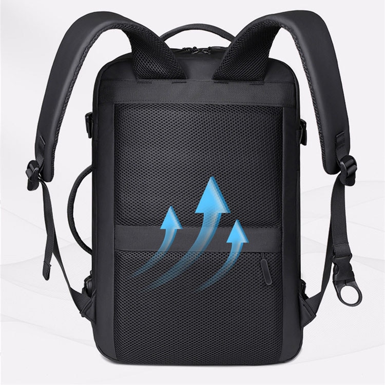 Rucsac Business cu Capacitate Mare pentru Laptop, Oein, Geanta de Calatorie pentru Laptop de 16 Inch cu Port USB pentru Incarcare, Rucsac Rezistent la Apa pentru Birou, Universitate, Computere, pentru Barbati si Femei, Extensibil, Negru