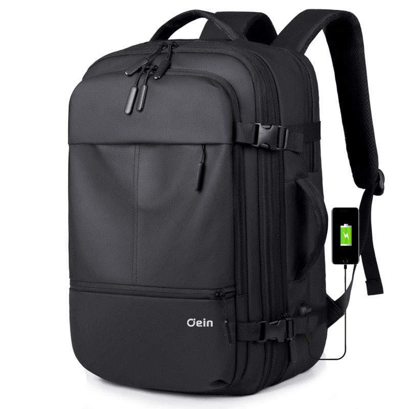 Rucsac Business cu Capacitate Mare pentru Laptop, Oein, Geanta de Calatorie pentru Laptop de 16 Inch cu Port USB pentru Incarcare, Rucsac Rezistent la Apa pentru Birou, Universitate, Computere, pentru Barbati si Femei, Extensibil, Negru