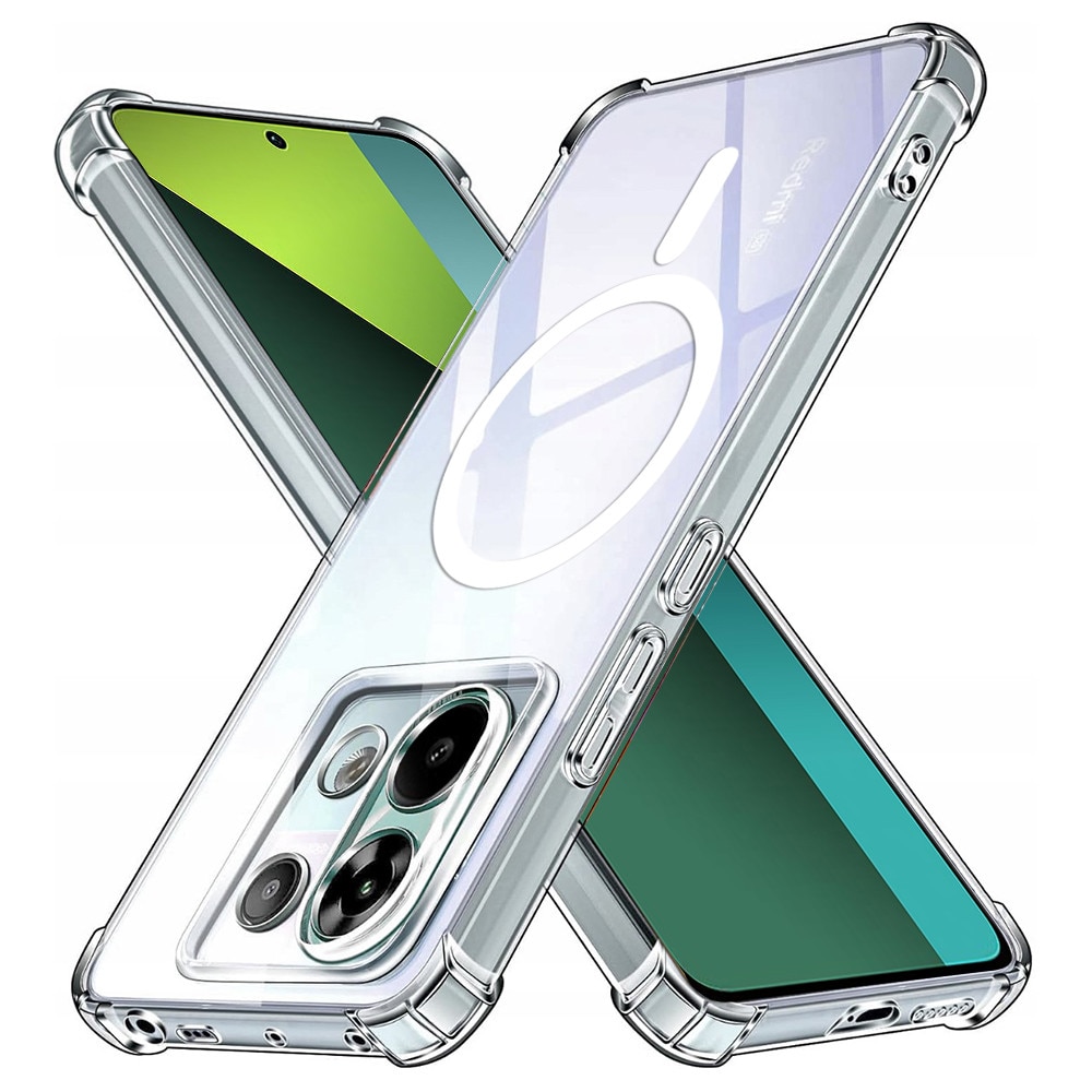 Husa Transparenta Anti shock cu MagSafe pentru Xiaomi Redmi Note 13 Pro 5G, Silicon TPU Flexibil, Protectie Completa