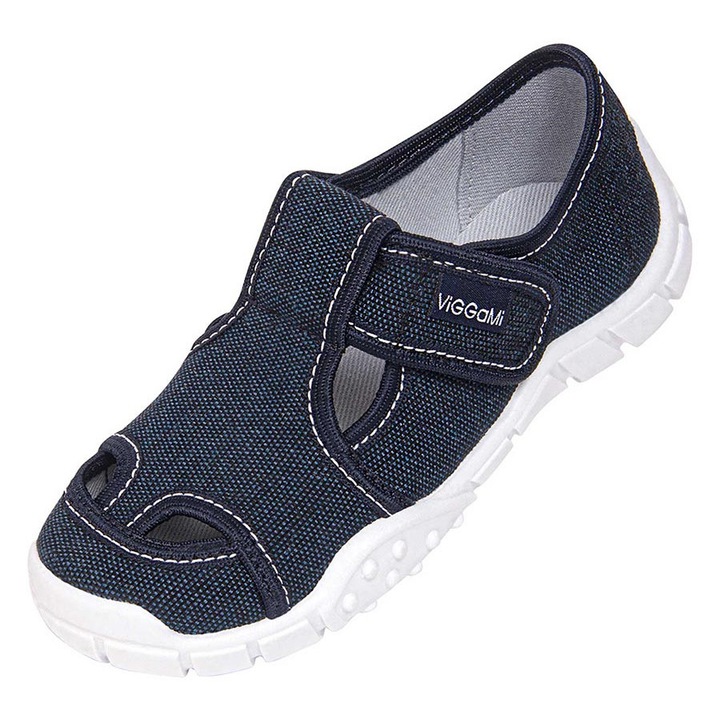 Pantofi copii, Vi-GGa-Mi, bumbac, clasic, albastru marin, 28