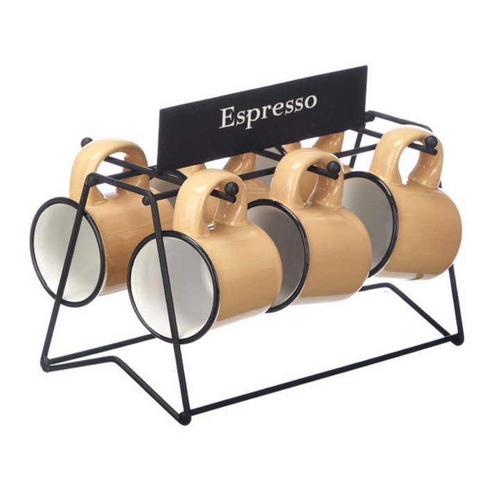 Cesti espresso, 6 bucati, 100 ml - bej