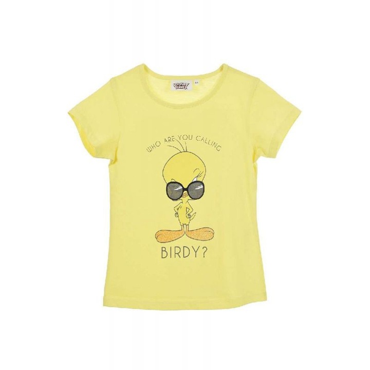 Rövid, sárga Crazy Melodies póló, Sárga