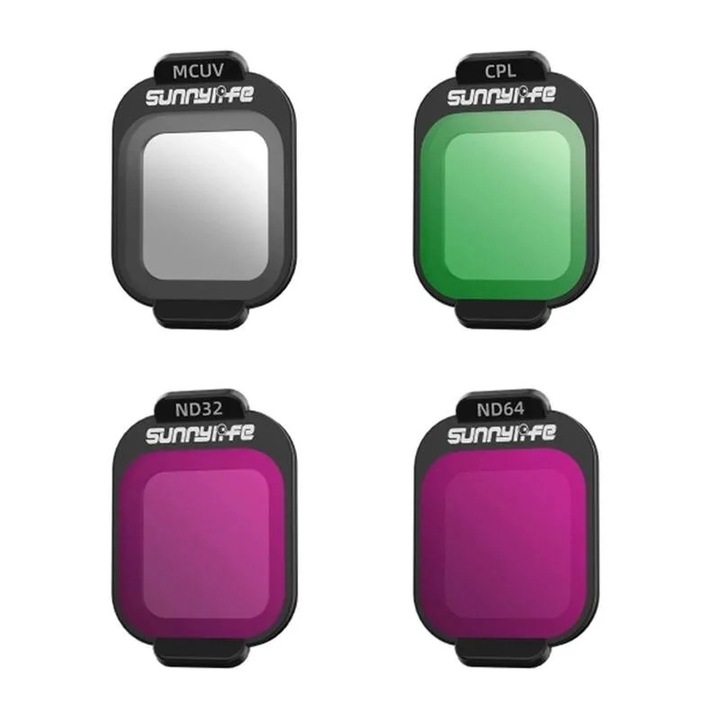Комплект филтри Sunnylife MCUV, CPL, ND32, ND64 за DJI Flip, 16x22 мм, леки, издръжливи