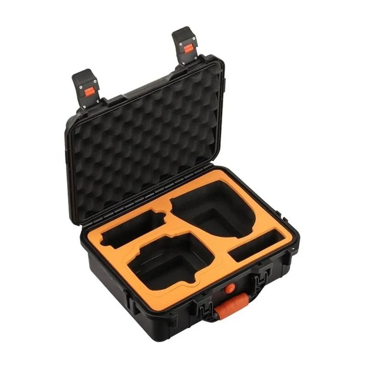 Valiza transportoare waterproof Sunnylife pentru DJI Flip Fly More Combo, capacitate mare, protectie IP67, 35.4x29.4x13.7cm, neagra