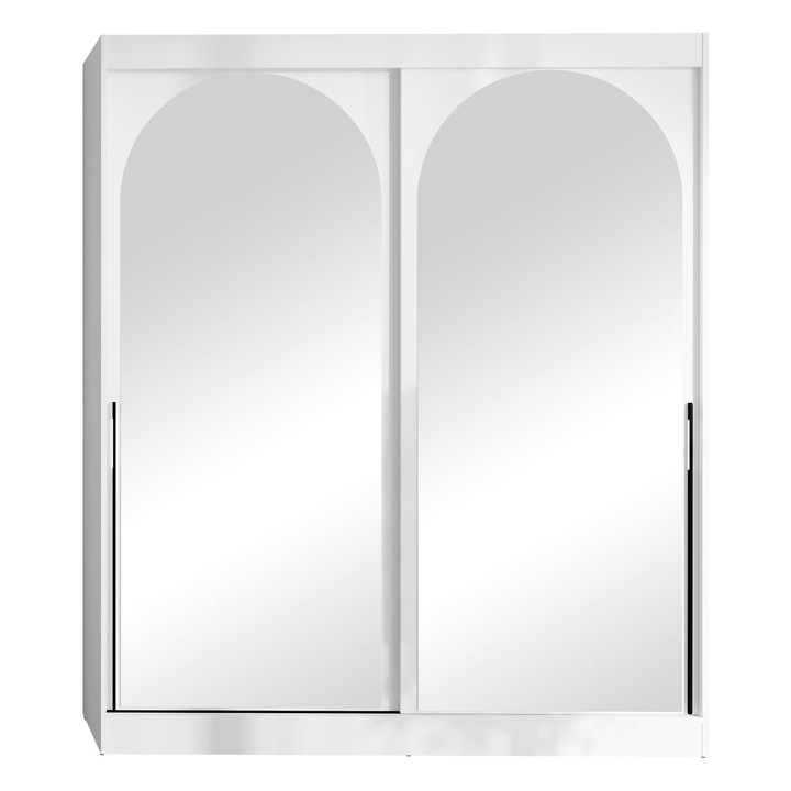 Dulap Niwez 180, MIRJAN 24, alb + negru, 65x180x216 cm