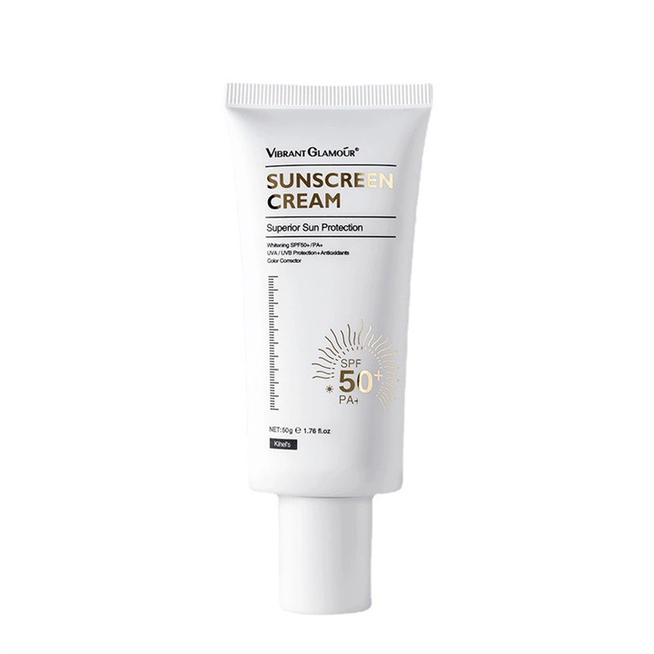 Crema de protectie solara, iluminatoare, hidratanta, SPF 50, rezistenta la apa, 50 ml