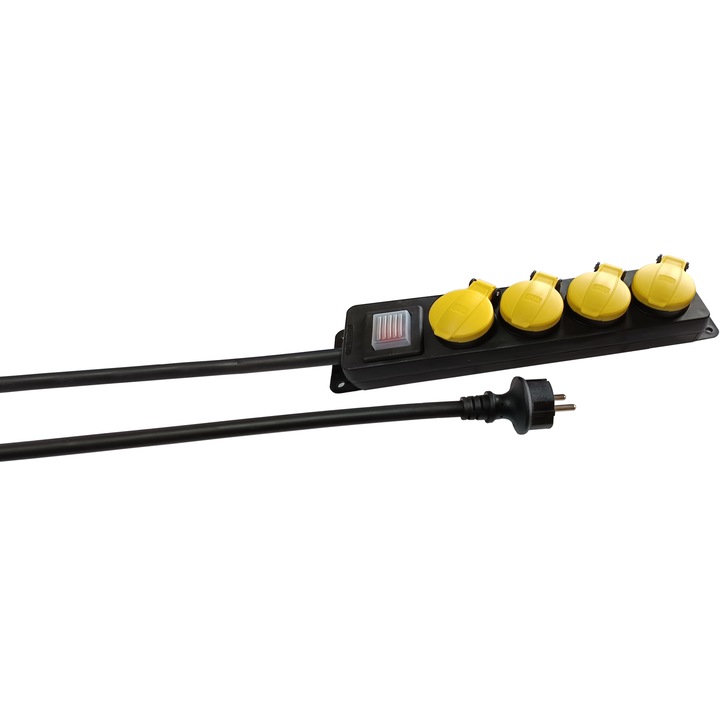Prelungitor Lunus 15M 4 Prize + Intrerupator IP44 H07RN-F3G2.5