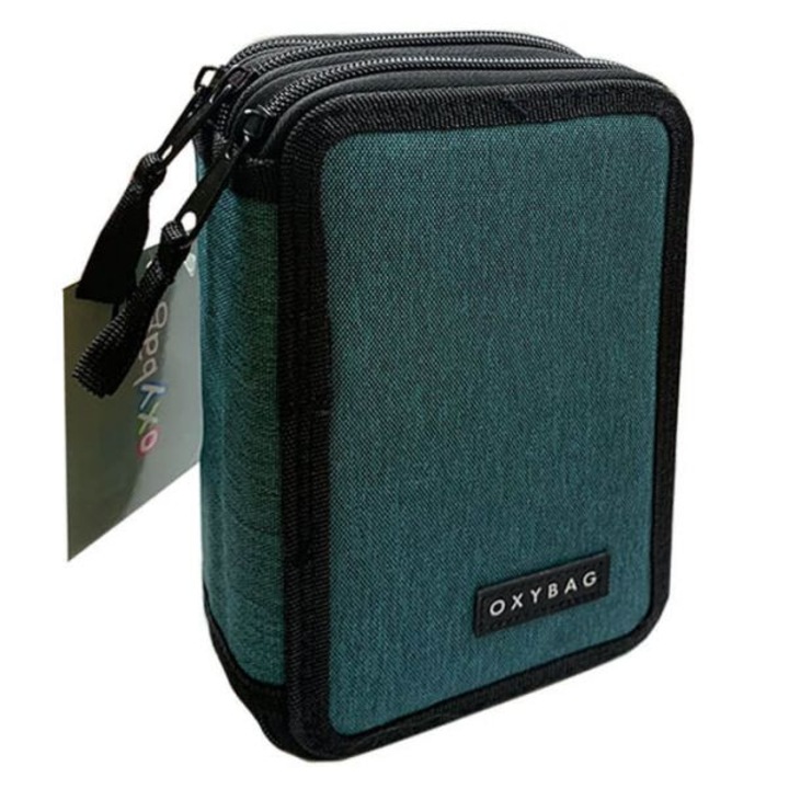 Tolltartó 3 cipzárral, nincs felszerelve Egyszínű Zöld Oxy