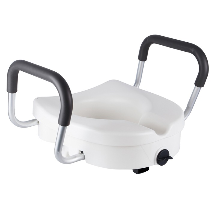 Inaltator pentru toaleta cu brate, qipuneky, polipropilena, alb, 10cm, usor de asamblat