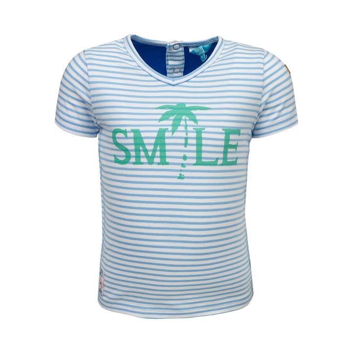 Gyerek póló, Lief, csíkos, kék, pamut, 74 CM