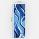 Sticker frigider, Wallfluent, Unde si forme lichide, Albastru, 60x180 cm, 010120180020000075350