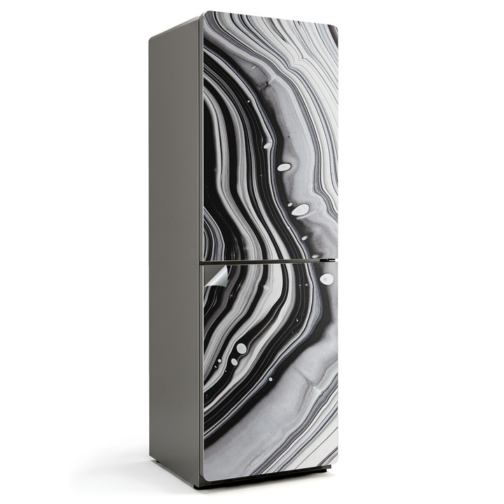 Folie autocolanta frigider, Wallfluent, Model fluid abstract, Multicolor, 60x180 cm, 010120180020000077320