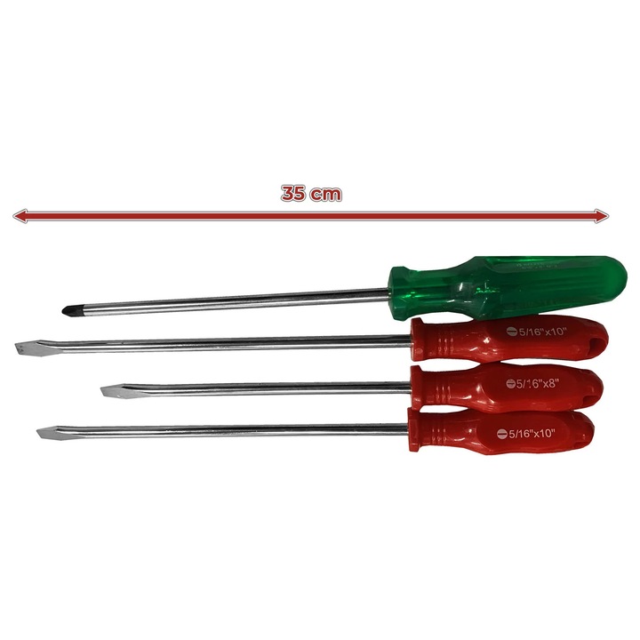 4 db XXL mágneses csavarhúzó készlet (vegyes készlet)