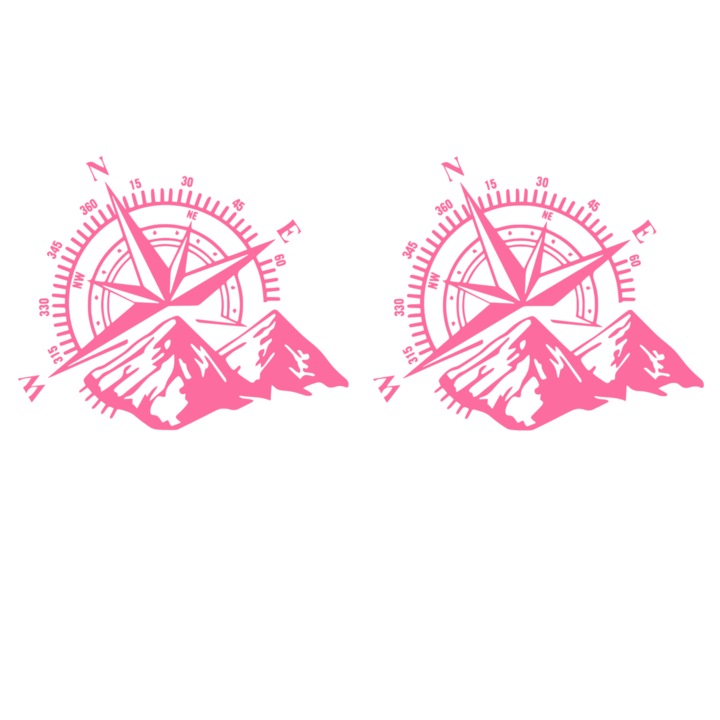 Set Stickere Off Road, Busola, Roz, 30 cm x 23 cm