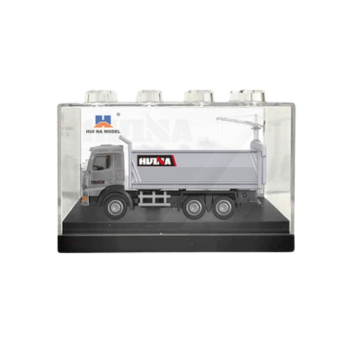 Model colectionabil basculanta Huina metalic argintiu 7.5x3.5x2.5cm 1:80