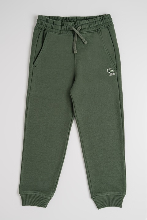 Abercrombie & Fitch, Rugalmas állítható derekú szabadidőnadrág, Sötétzöld