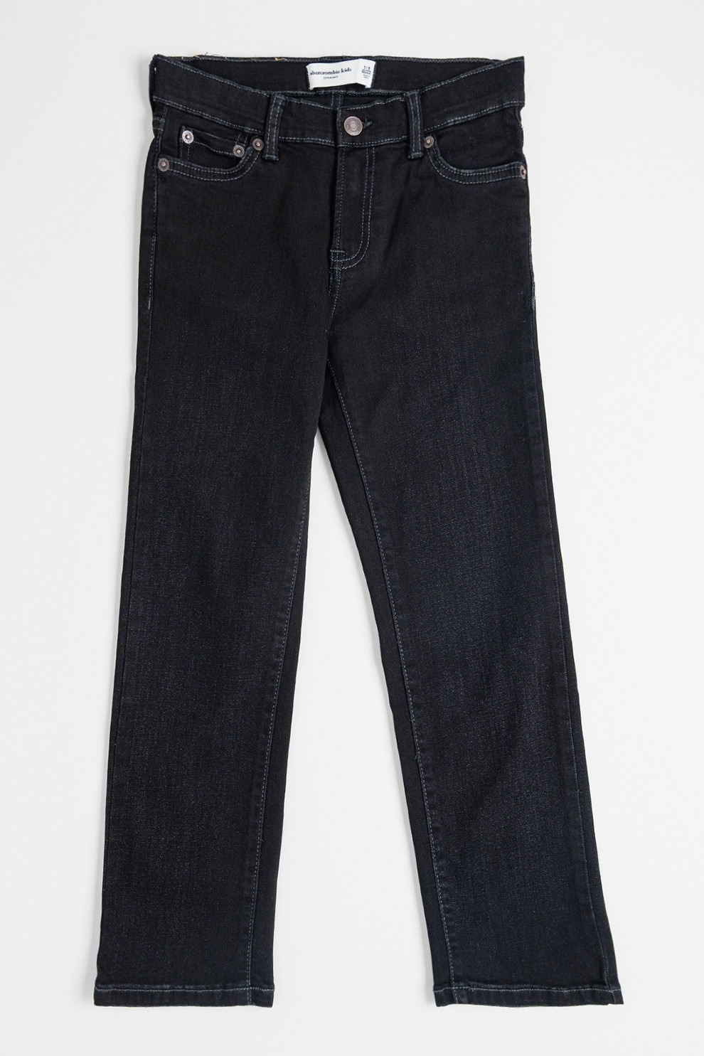 Abercrombie & Fitch, Blugi cu croiala dreapta, Negru, 152-160 CM