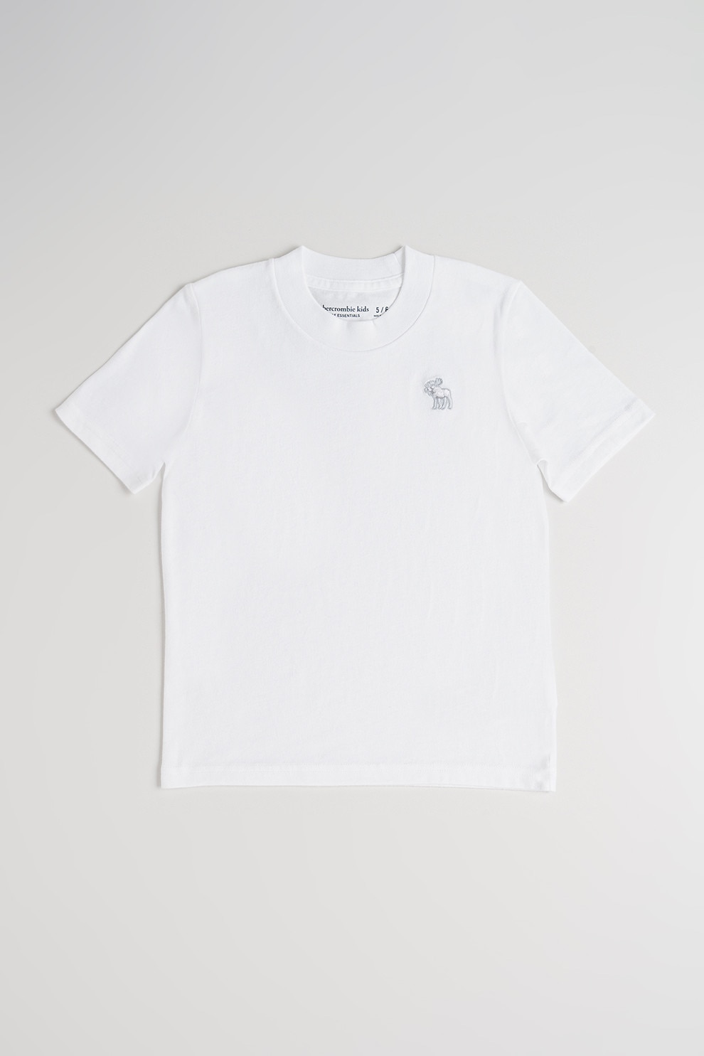 Abercrombie & Fitch, Tricou regular fit cu decolteu la baza gatului, Alb, 152-160 CM