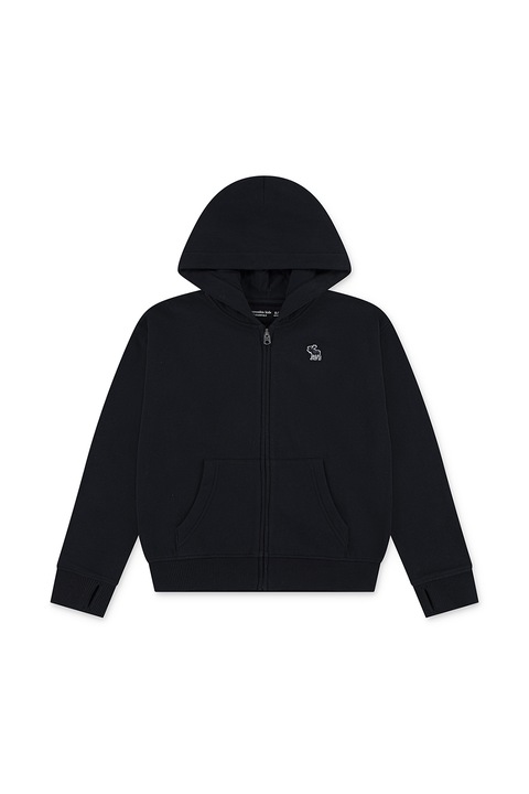 Abercrombie & Fitch, Hanorac cu anouri pentru degete Essentials, Negru